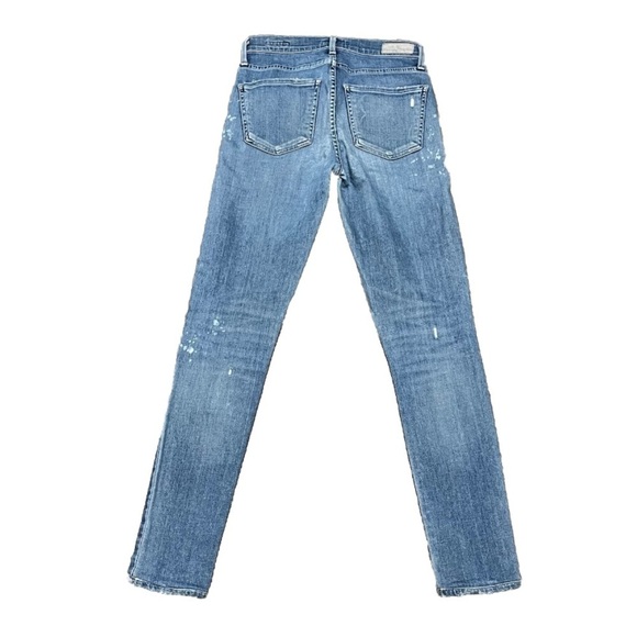 Agolde Sophie Raw Hem High Rise Crop Skinny Jeans in Hyper Blue 25 #A018D-843 - Picture 3 of 12